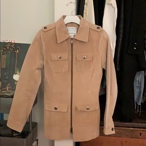 Leather utilitarian style jacket xs